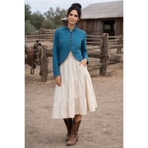 Tasha Polizzi Collection  Vintage Torquise Blue Western Cowgirl Jacket Blazer